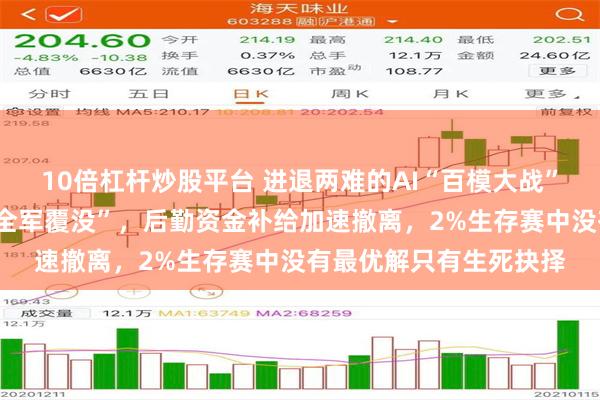 10倍杠杆炒股平台 进退两难的AI“百模大战”：A股首批玩家业绩“全军覆没”，后勤资金补给加速撤离，2%生存赛中没有最优解只有生死抉择