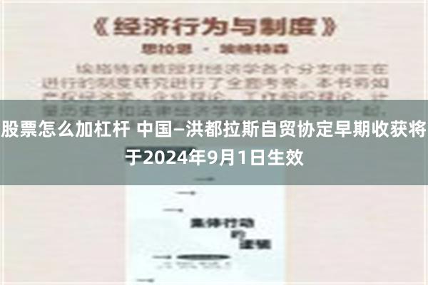 股票怎么加杠杆 中国—洪都拉斯自贸协定早期收获将于2024年9月1日生效