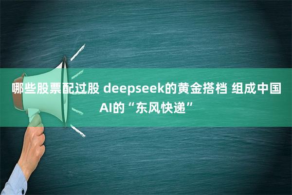 哪些股票配过股 deepseek的黄金搭档 组成中国AI的“东风快递”