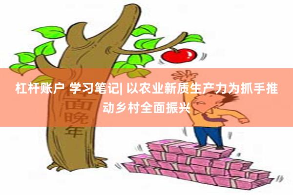 杠杆账户 学习笔记| 以农业新质生产力为抓手推动乡村全面振兴